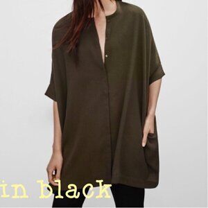 Aritzia Babaton Black Crepe Howard Tunic - XS, but fits SUPER OVERSIZED!!!
